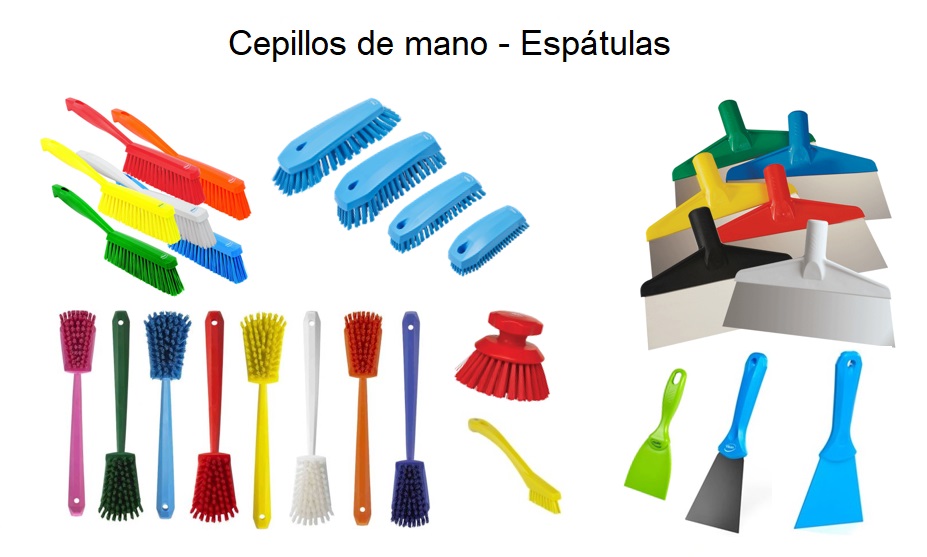 cepillos de mano espatulas